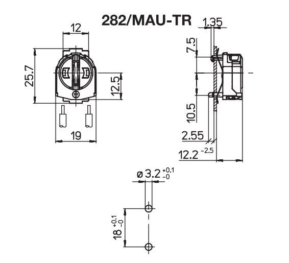 1x G5 Fassung für TL5 T5 16mm zum aufstecken Leuchtstofflampe Vossloh 